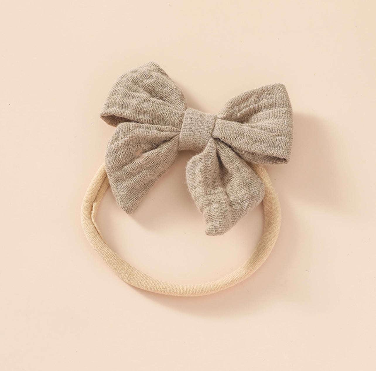 Linen Bow Headband