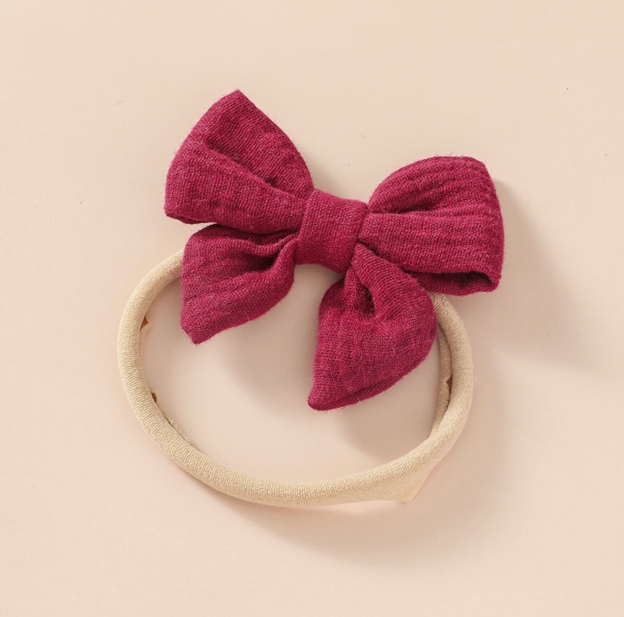 Linen Bow Headband