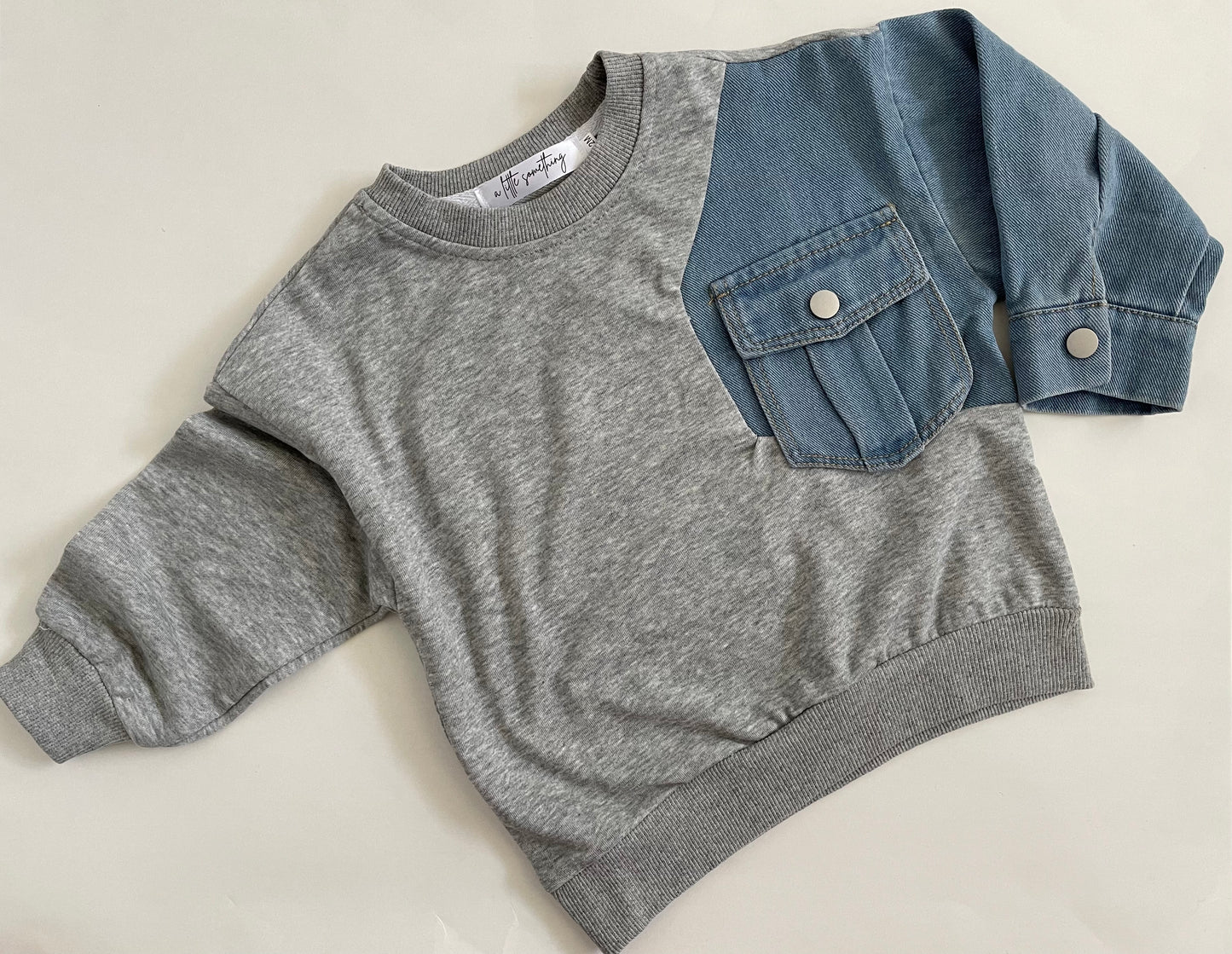 Spliced Denim Jumper